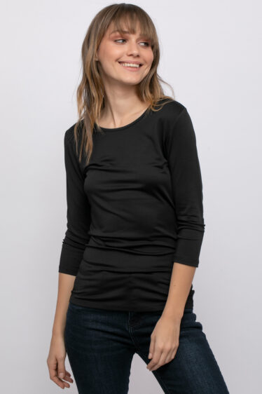 חולצת סריג בייסיק שרוול 3/4