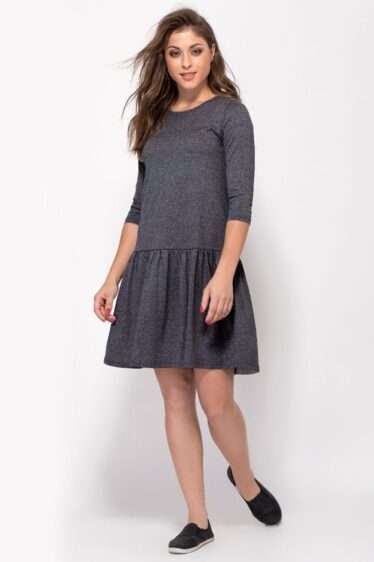 שמלת סריג נשים פרומו בד מלנז`