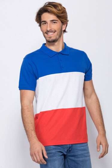 חולצת פולו שילוב פסים