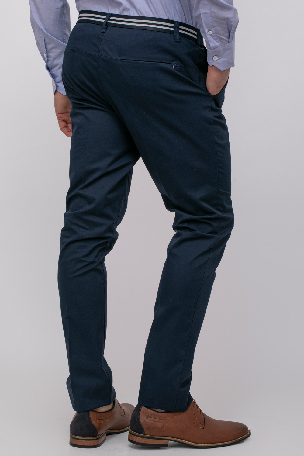 מכנסיים אלגנטיים סטרצ' עם פס גומי בחגורה אחורית