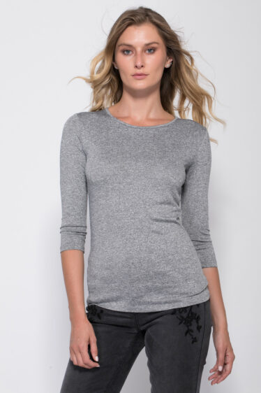 חולצת סריג בייסיק שרוול 3/4