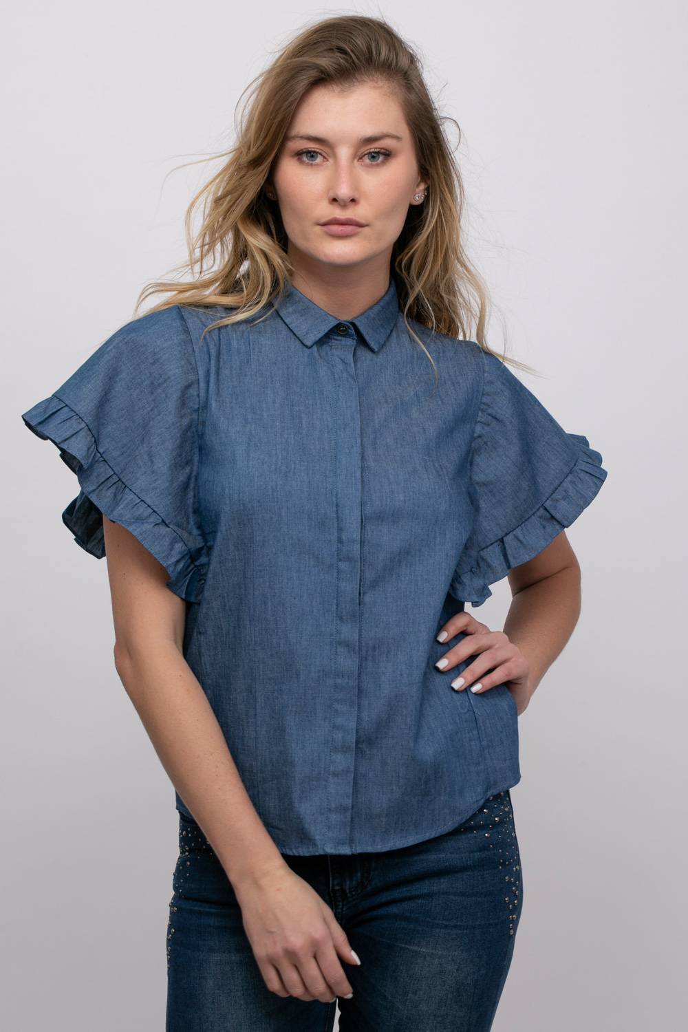 חולצת אריג ג'ינס