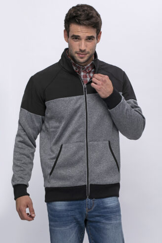 מעיל קל שילוב צבעים קולור בלוק zip 2 מעיל קל שילוב צבעים קולור בלוק