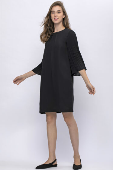 שמלת שרוול פליסה