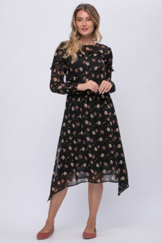 שמלת שיפון פרחונית