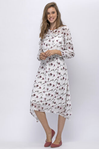 שמלת שיפון פרחונית