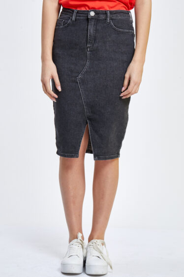 חצאית ג`ינס חלקה