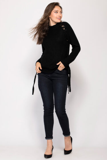 סוודר עבה סרטי צמה