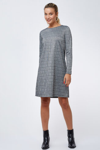 שמלת A מודפסת zip 2 שמלת A מודפסת