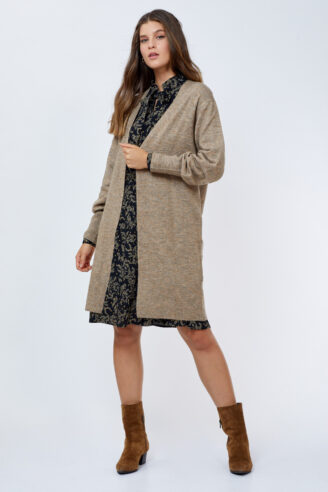 קרדיגן שרוולים תפוחים zip 2 קרדיגן שרוולים תפוחים