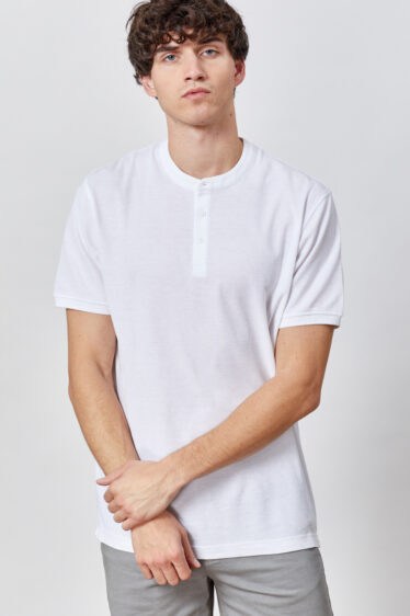 חולצת פולו פיקה צווארון סיני