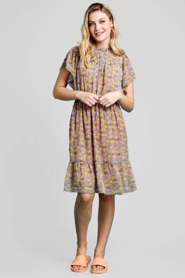 שמלת שיפון פרחונית