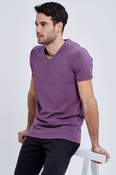 חולצת טי לייקרה צווארון וי