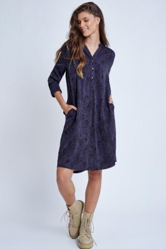 שמלת ישרה עם דפוס נמר