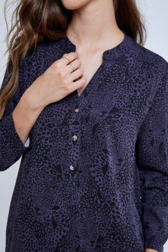 שמלת ישרה עם דפוס נמר