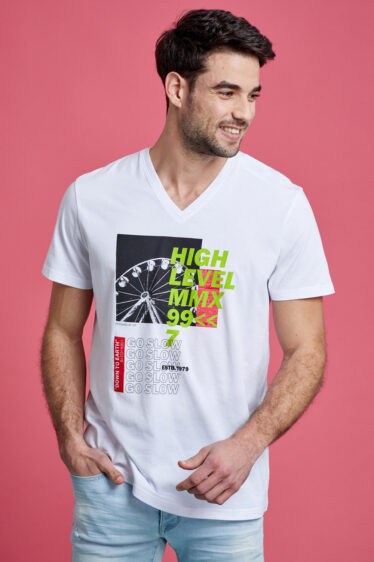 חולצת טי הדפס גלגל