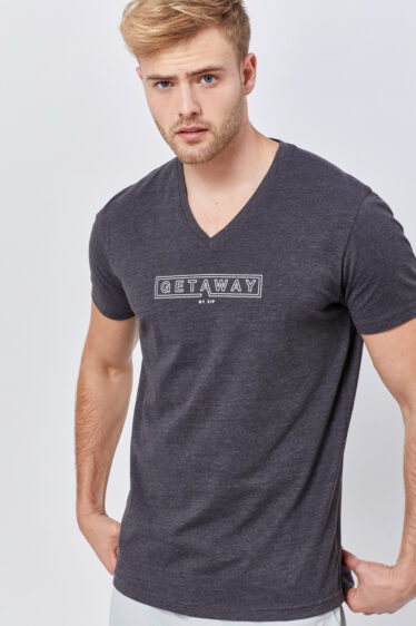 חולצת טי הדפס  טקסט