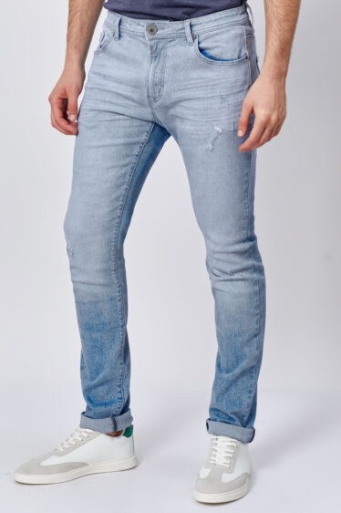 מכנס ג'ינס תכלת משופשף