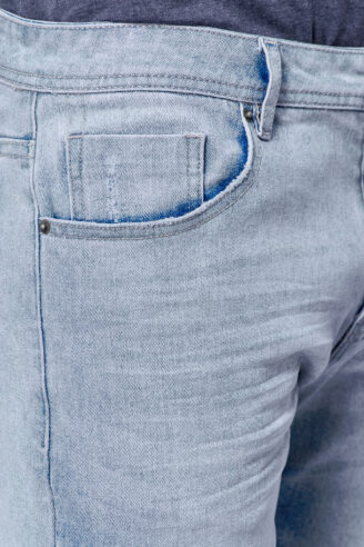 מכנס ג'ינס תכלת משופשף