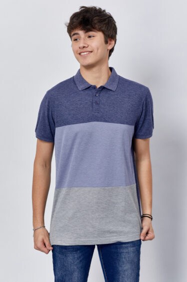 חולצת פולו פיקה קולור בלוק