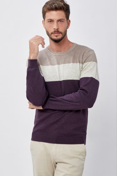 סריג בייסיק פסים קולור בלוק