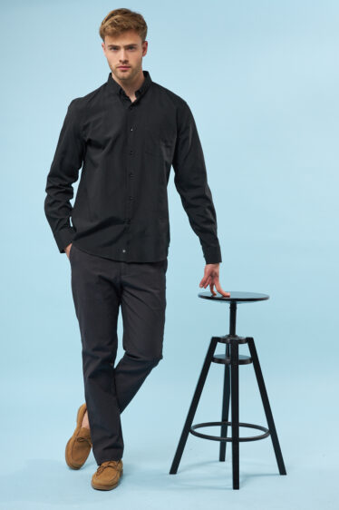 חולצה מכופתרת אוקספורד גזרה רחבה