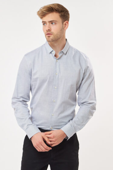 חולצה מכופתרת טקסטורה אלגנטית