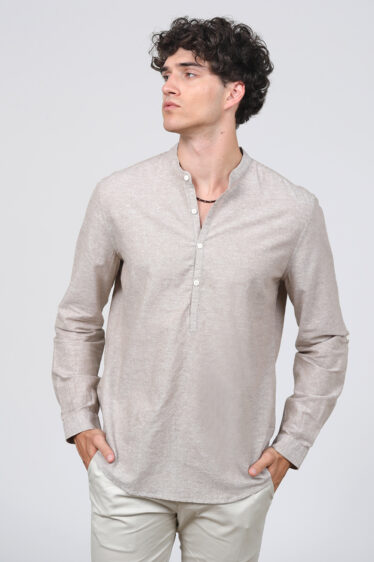 חולצת גלביה במראה פשתן