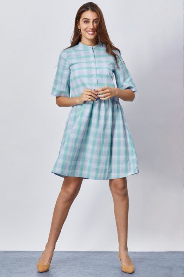 שמלת משבצות כיפית