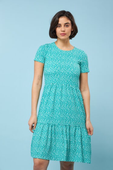 שמלת קומות מודפסת