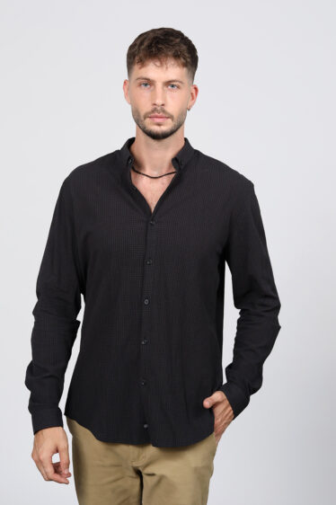 חולצת משבצות פיפטה כהה