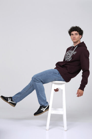 פוטר קפוצ'ון עם הדפס קדמי