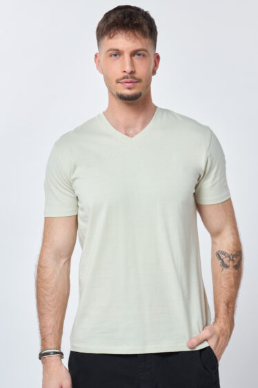 חולצת טי בסיס ,צווארון וי