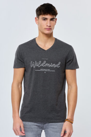 חולצת טי הדפס טקסט