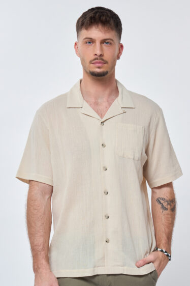 חולצה מכופתרת רחבה crep