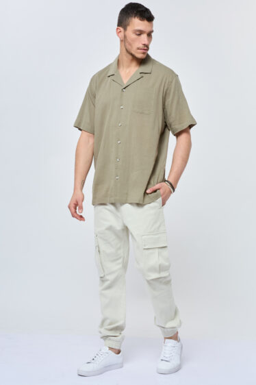 חולצה מכופתרת רחבה crep