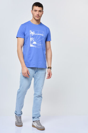 ג'ינס ג'רסי שטוף צר