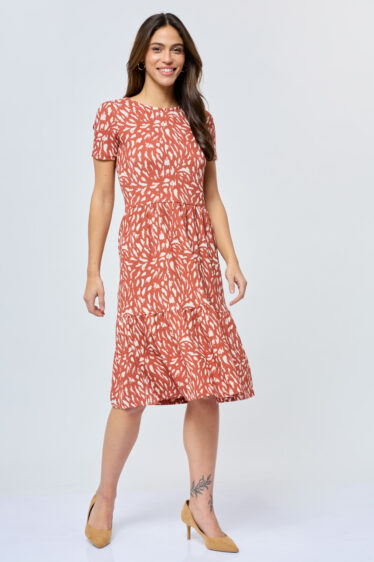 שמלת קומות מודפסת