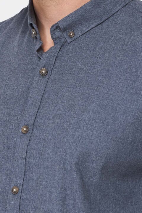 ⁦חולצה מכופתרת twill flanel - בז' מלנש⁩ – תמונה ⁦2⁩