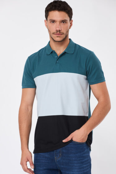 חולצת פולו פיקה קולור בלוק