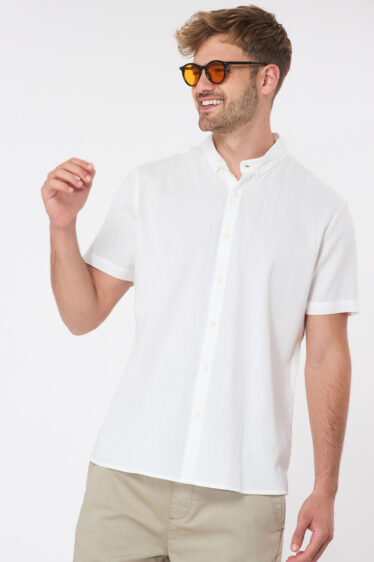 חולצה מכופתרת raw soft - לבן