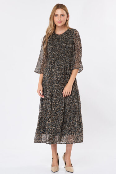 שמלת שיפון - פרחים