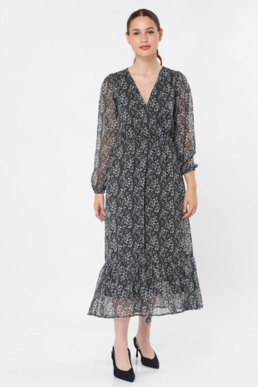 שמלת שיפון פרחים