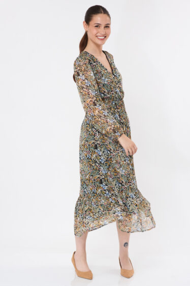 שמלת שיפון פרחים