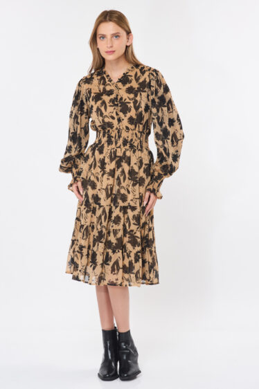 שמלת שיפון מודפסת קומות