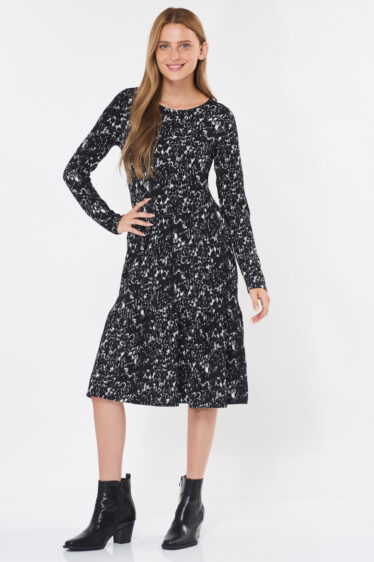 שמלת קומות מודפסת