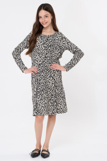 שמלת ילדות סריג מודפסת