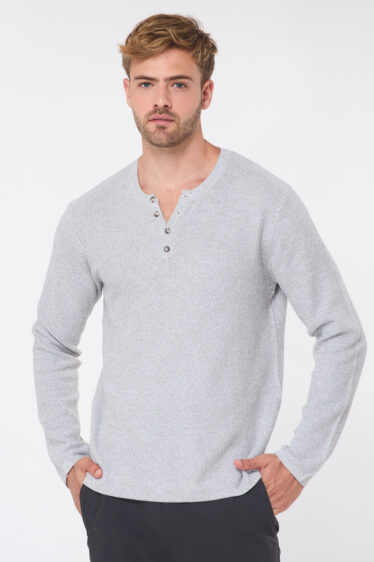 סריג קל סריגת ואפל עם כפתורים