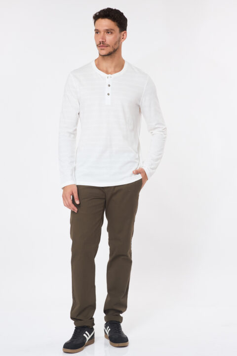 ⁦מכנסיים אלגנטים TWILL - חום⁩ – תמונה ⁦7⁩