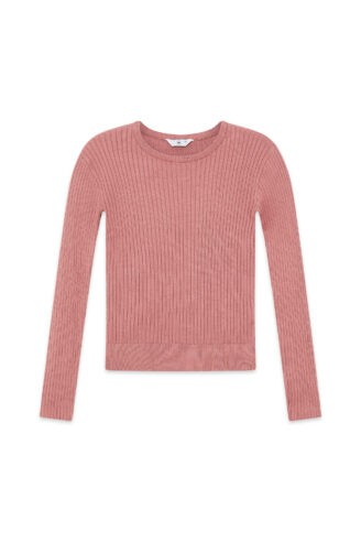 סריג בייסיק צווארון עגול – ורוד zip 2 סריג בייסיק צווארון עגול - ורוד